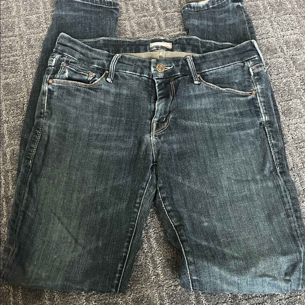 MOTHER Dark Wash Skinny Jeans